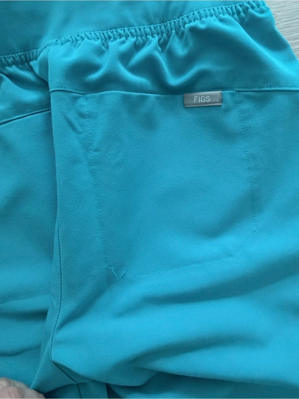Figs teal scrub pants XS- petite Isabella wide leg - Picture 4 of 6